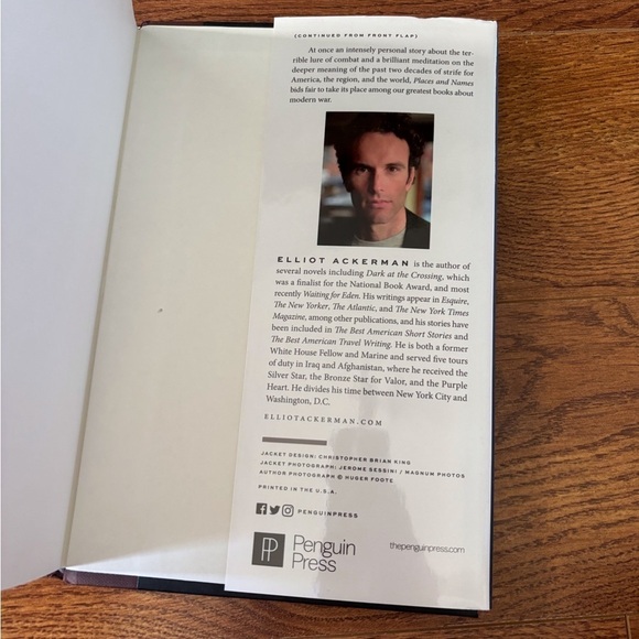 Places and Names by: Elliot Ackerman hardback book - Picture 4 of 5